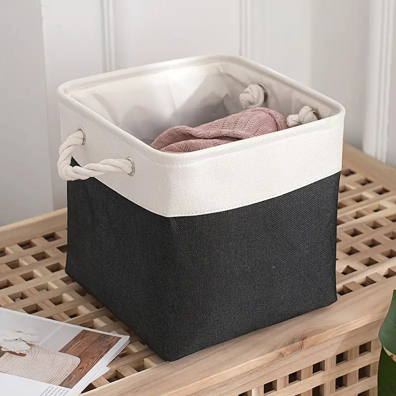 Foldable Linen Storage Basket - Dustproof & Durable