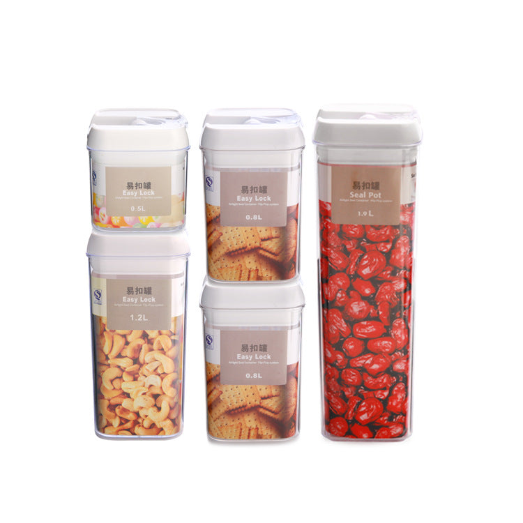 Seven-Piece Plastic Food Storage Container Set