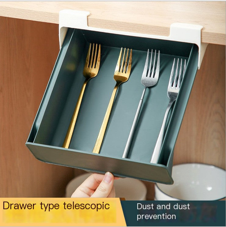 Kitchen Hanging Hook Storage Rack with Drawer Organizer
