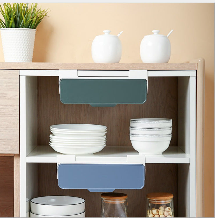 Kitchen Hanging Hook Storage Rack with Drawer Organizer