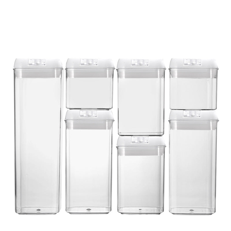 Seven-Piece Plastic Food Storage Container Set