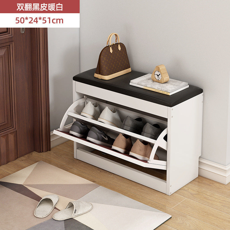 Minimalist Entryway Shoe Cabinet with Storage Bench