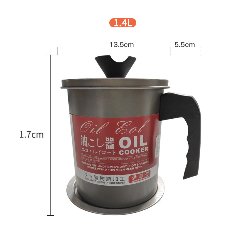 Household Kitchen Oil Filter Can for Storage