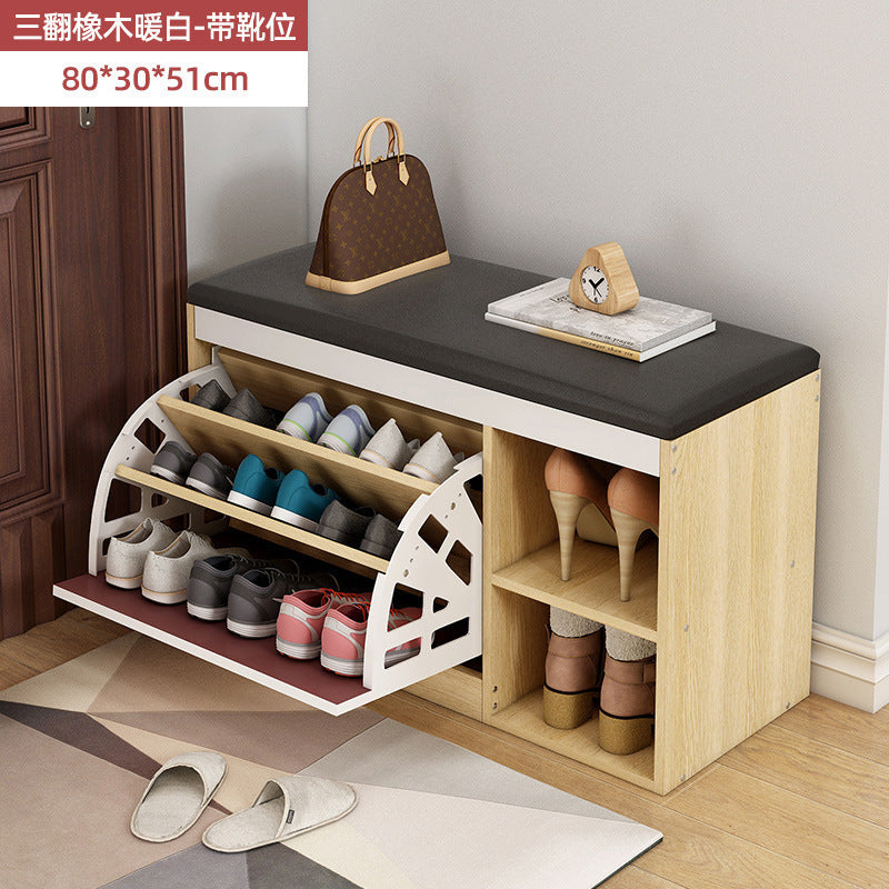 Minimalist Entryway Shoe Cabinet with Storage Bench