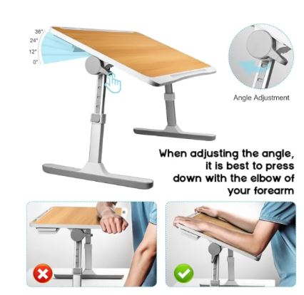 Adjustable Portable Laptop Bed Table